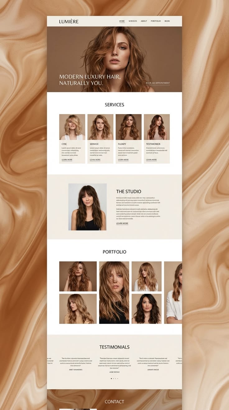 Referência visual do modelo Cabeleireiros e barbearias